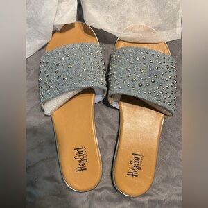 Denim/Rhinestone Sandals